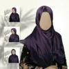 Royal Plum Satin Silk Staller - Image 2