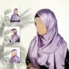 Lilac Satin Silk Staller - Image 4