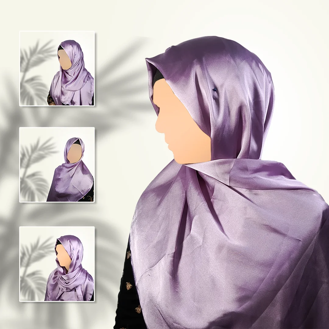 Lilac Satin Silk Staller | Ultra Smooth, Luxuriously Subtle - Image 2