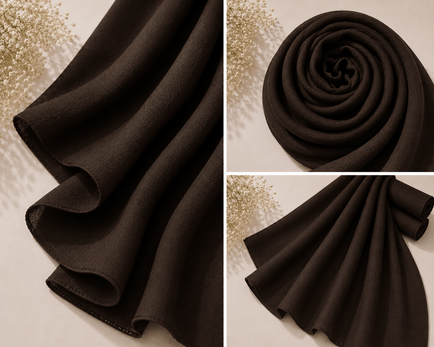Woman wearing RidaZe Espresso Brown georgette chiffon hijab – modest fashion scarf for girls Pakistan