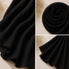 RidaZe black georgette chiffon hijab scarf — lightweight and breathable 72x29 inch plain black staller for women and girls in Pakistan