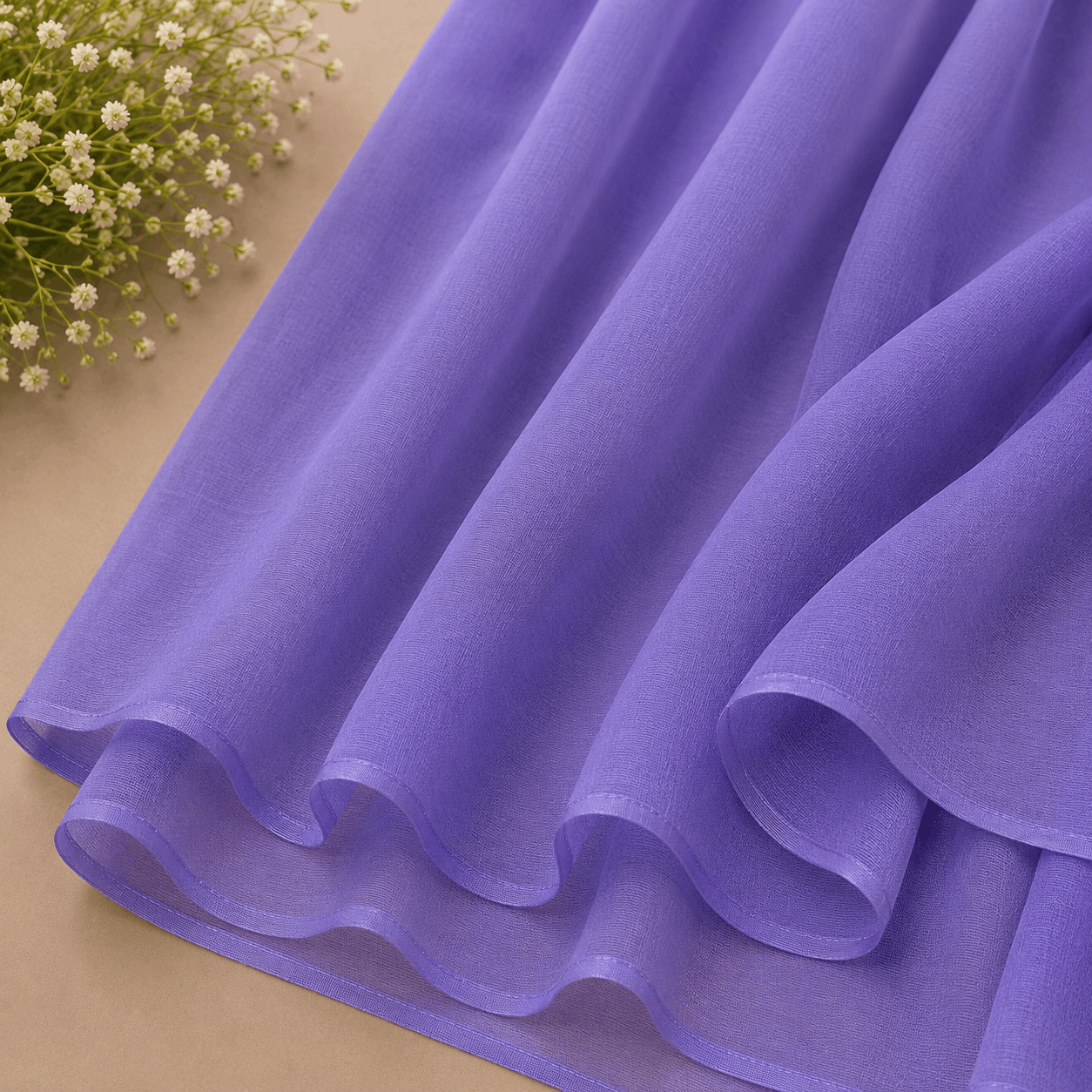 Purple georgette chiffon hijab scarf lightweight Pakistan
