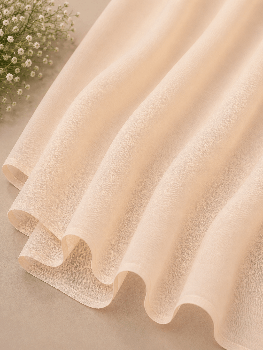 Cream georgette chiffon hijab by RidaZe Pakistan
