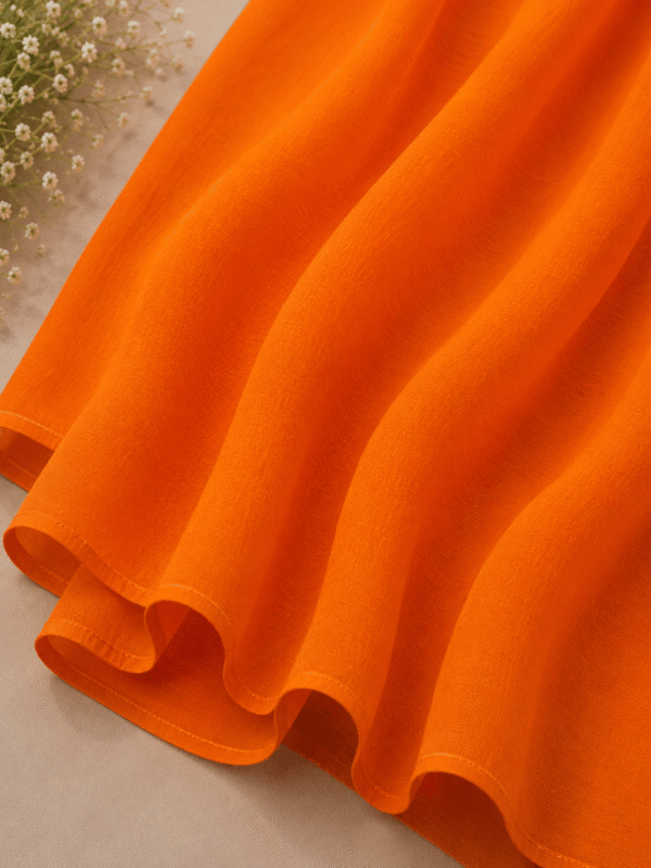 Orange georgette chiffon hijab by RidaZe Pakistan