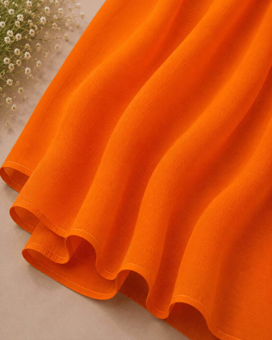 Orange georgette chiffon hijab by RidaZe Pakistan