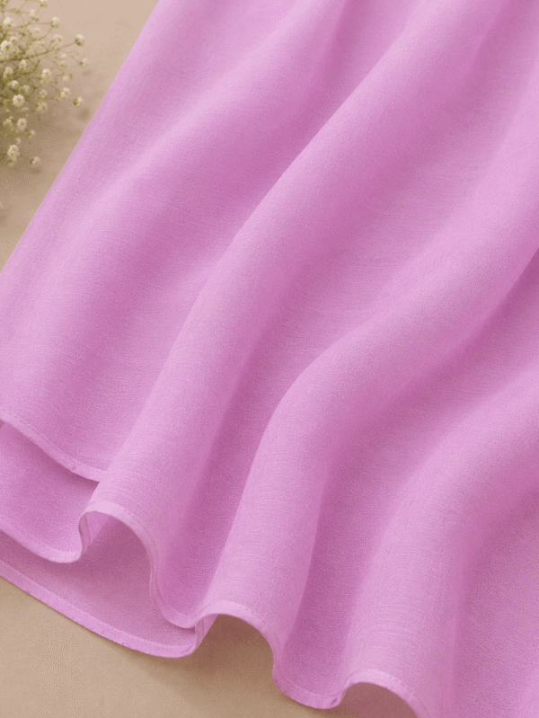 Lilac pink georgette chiffon hijab by RidaZe Pakistan