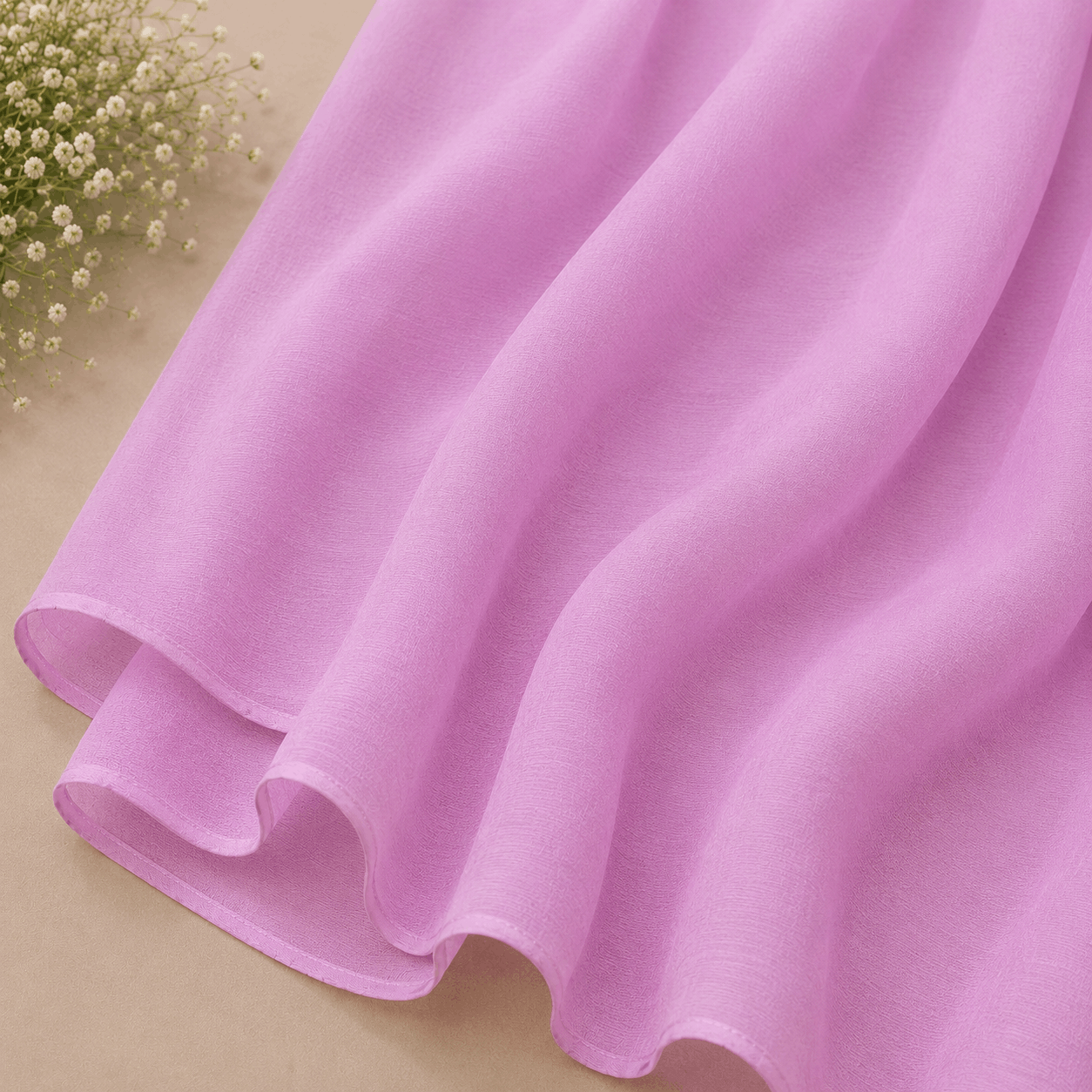 Lilac pink georgette chiffon hijab by RidaZe Pakistan